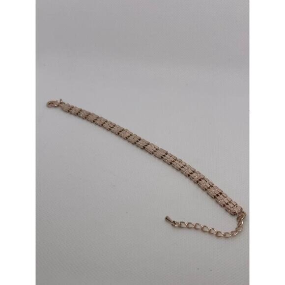 Amber Colored Rhinestone Bracelet Beautiful Elegant Lobster Claw with Extender - Picture 8 of 9